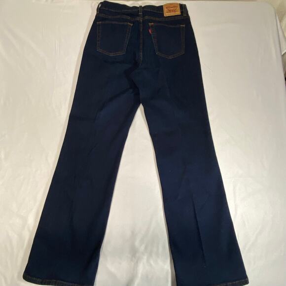 Levi’s 512 Perfectly Slimming Womens Jeans Bootcut Stretch Size 12M Dark Wash - Picture 2 of 14